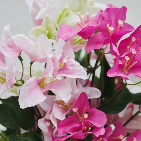 SMYCKA Artificial bouquet, in/outdoor/Bouganvilla mixed colours, 52 cm
