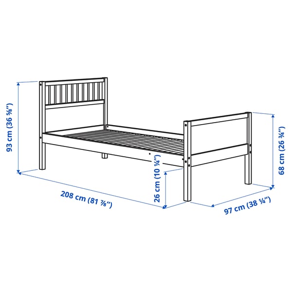 Illustration with measurements for the product: SMYGA.