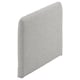 This image a grey SÖDERHAMN headboard with a sleek, rectangular shape and rounded corners, designed for comfort and style.