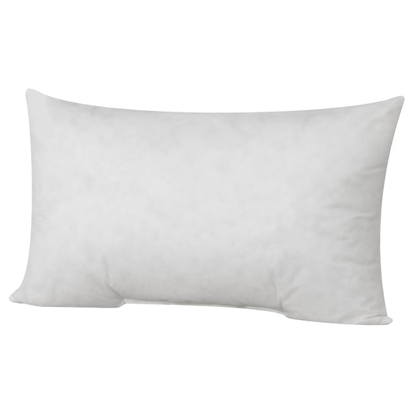 White SÖDERHAMN pillow, rectangular, plain, soft fabric.