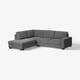 SÖRVALLEN grey u-shaped sofa, modern minimalist style, soft fabric, 3 sections, corner chaise.