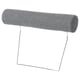 SÖRVALLEN grey neck pillow, round shape, chrome stand, soft fabric.