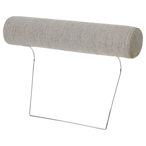 SÖRVALLEN neck support: grey, cushioned, u-shaped, metal base.