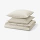 SOLFIBBLA duvet set, striped, 100% recycled cotton.