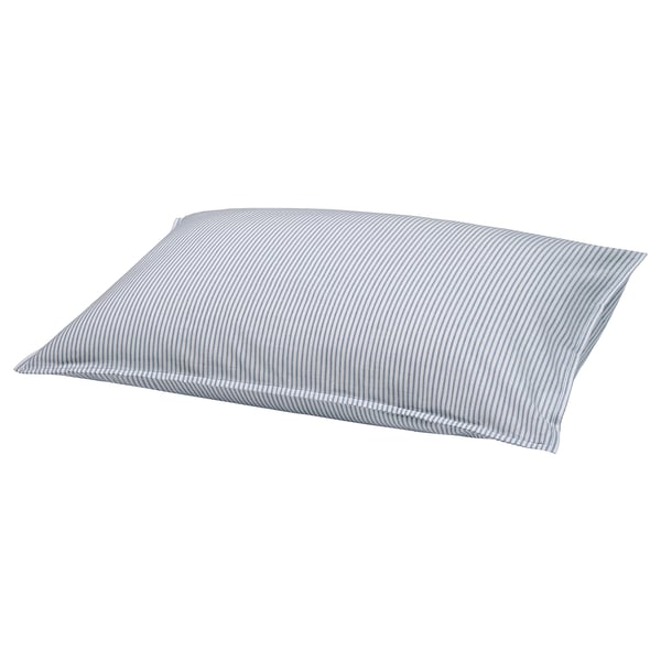 SOLFIBBLA Pillowcase, white blue/stripe, 40x80 cm