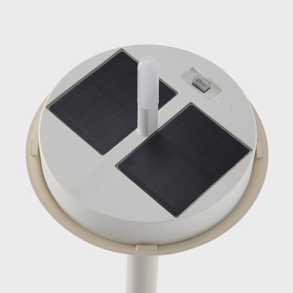 Solar lamp with 2 panels, white led, durable polycarbonate, abs, steel.