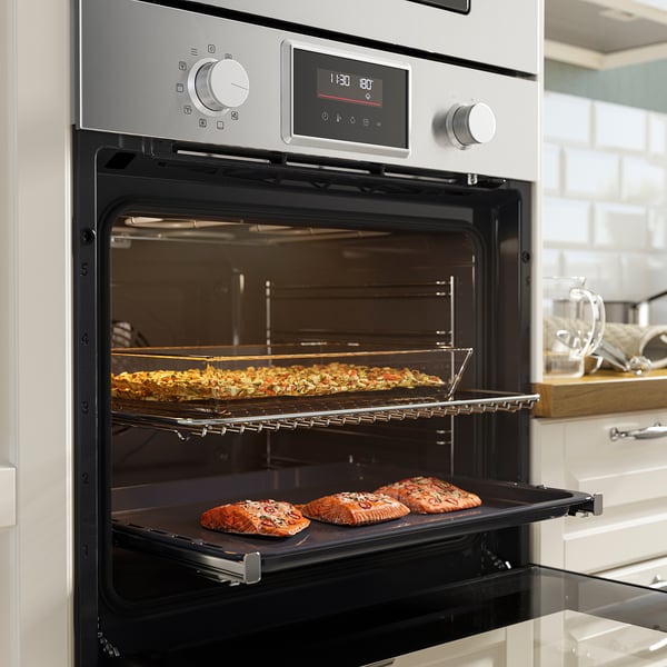 STENABY True fan oven, added steam function bake function/stainless steel colour IKEA 500