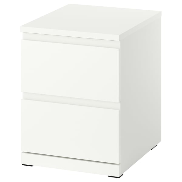 STORKLINTA Chest of 2 drawers, white/with 2 drawers, 40x50x53 cm