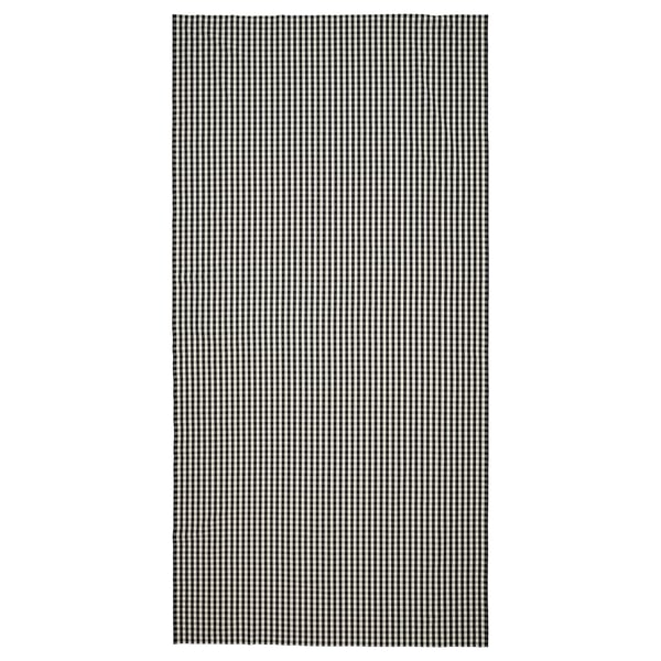 TAGGLUSERN chequered fabric, black/white. Rectangular, pre-cut cotton. Perfect for crafts or home decor.