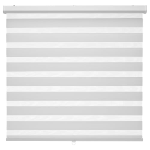 TANDLUNDFLY: modern dual roller blind, grey, sleek design, cordless, sheer to private shade control.