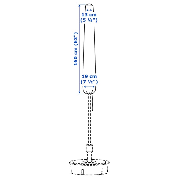 Illustration with measurements for the product: TOSTERÖ.