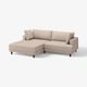 UPPÅKRA beige sectional sofa with l-shaped chaise & plush cushions.