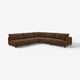 Brown l-shaped UPPÅKRA sofa with plush cushions, modern design, and wooden legs.