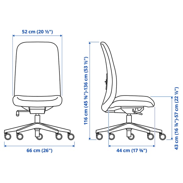 Illustration with measurements for the product: VALLFJÄLLET.