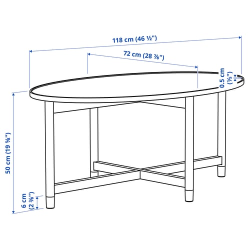 Illustration with measurements for the product: VALNÄS.