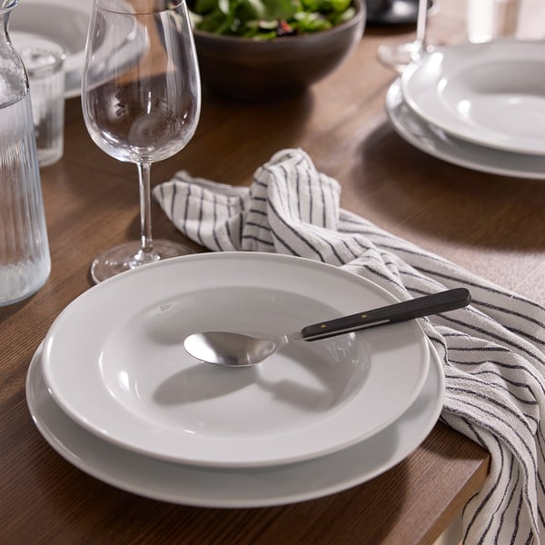 VARDAGEN Deep plate, white, 25 cm