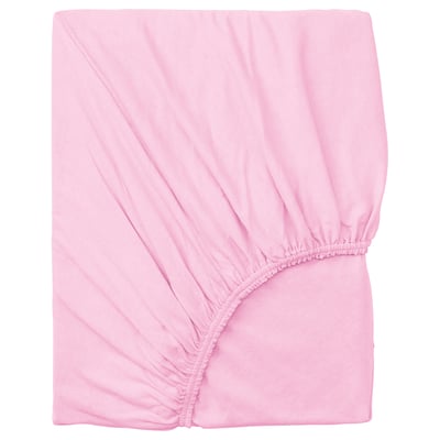Pink VÅRVIAL bed sheet, 100% cotton, light, soft, simple, square design.