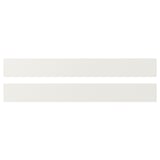 Two seamless white ikea kitchen cabinet doors, fiberboard with polyurethane and acrylic paint, for modern design.