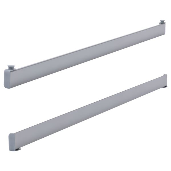 Silver aluminium curtain rail with clip