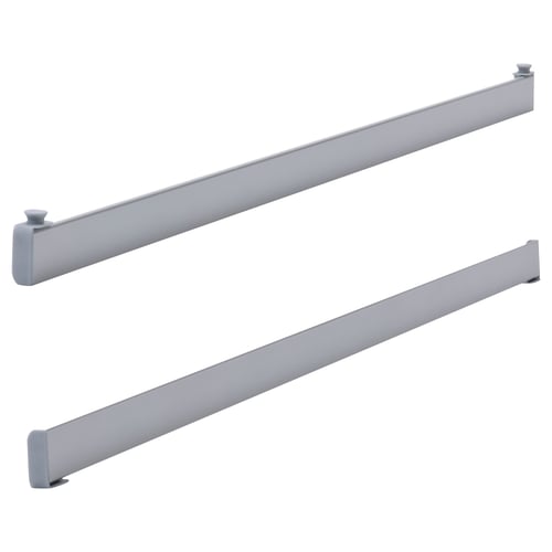 Silver aluminium curtain rail with clip