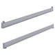 Silver aluminium curtain rail with clip