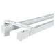 A VIDGA white curtain rod holder with dual bars, made of aluminium and plastic.