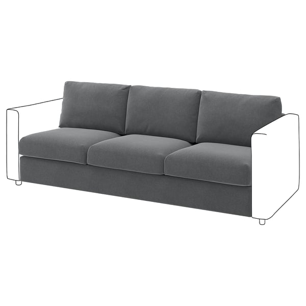 VIMLE 3-seat section, Johanneshov dark grey