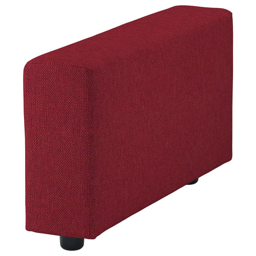Vermillion VIMLE sofa section, sleek & modern, red fabric, curved design, sturdy legs.