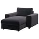 VIMLE sectional sofa, grey, velvet upholstery, l-shape, with storage.
