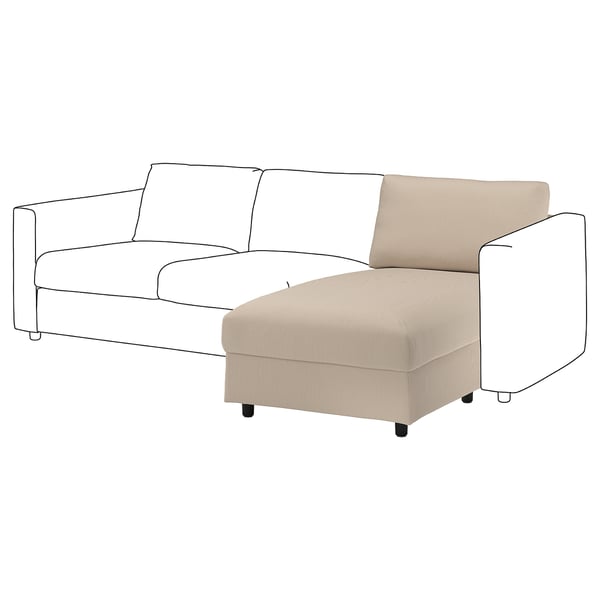 VIMLE Chaise longue section, Kelinge beige