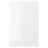 VOXTORP, high-gloss white, sleek modern kitchen cabinet with integrated handles, high-quality finish, 25-year warranty.