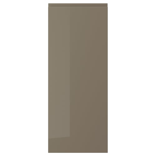 VOXTORP door: dark grey-brown, glossy finish, smooth, rectangular.