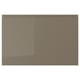 VOXTORP drawer front, dark grey-brown, sleek, glossy, rectangle, smooth edges.