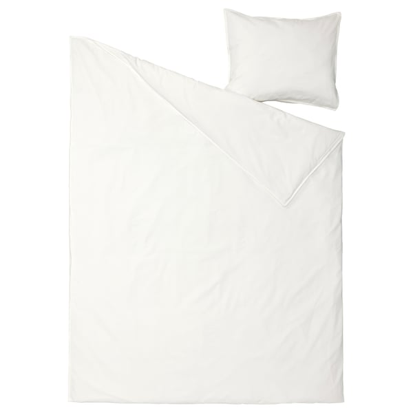 ÄNGSLILJA hvid dyne og pude, minimalistisk design, blød bomuld.