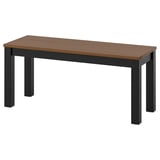 ÅLHULT Bænk, sort/brun, 103x36 cm