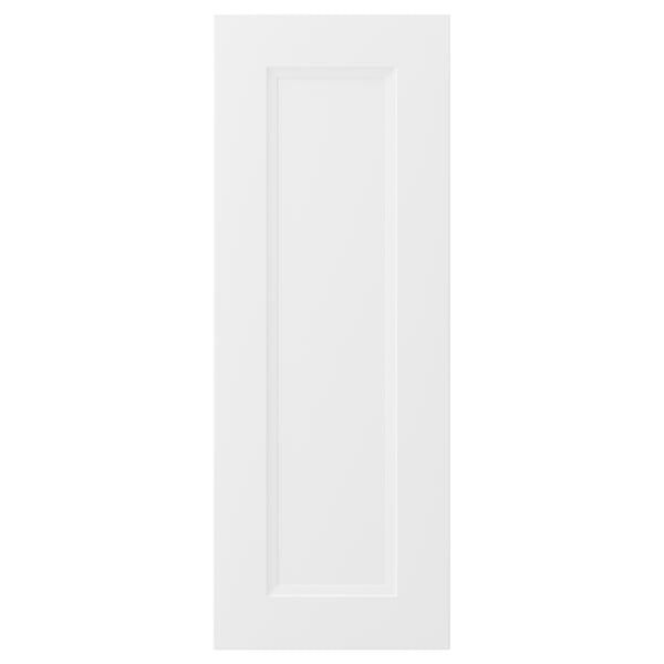 AXSTAD dør, hvid, fiberplade og folie, rektangulær, indsat panel.