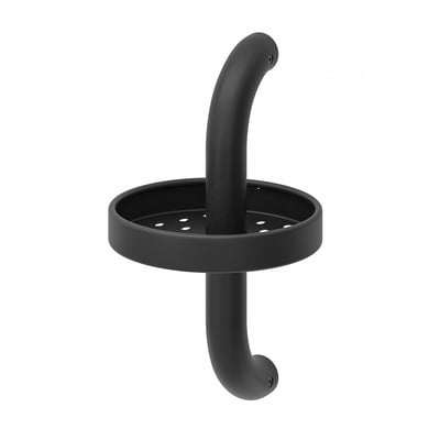 Mørkegrå BÄSINGEN brusehylde med buet håndtag.