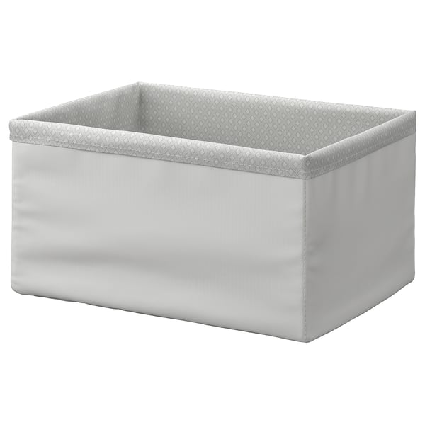 BAXNA stoforganisator, grå, rektangulær, stilrent design, fremstillet af genanvendt polyester.