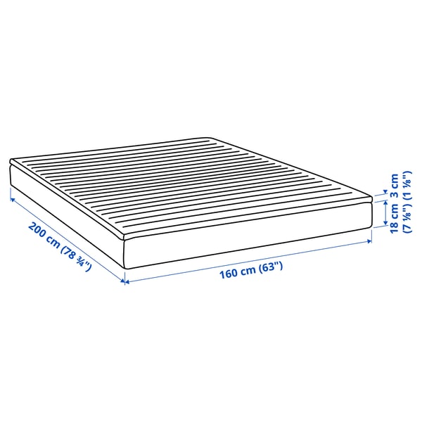 Illustration med mål for produktet: BLÅFJÄLLET.