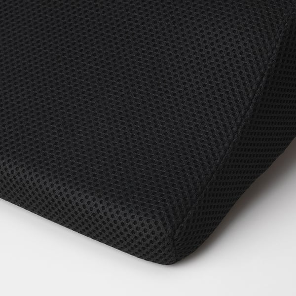 Nærbillede af BORTBERG lændepude, der viser komfortmesh-design for ergonomisk støtte.