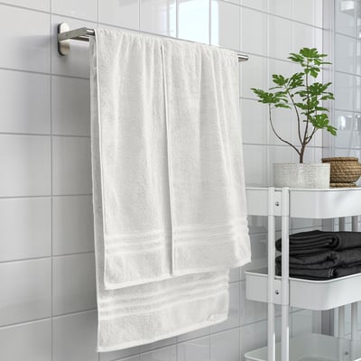 BROKGLIM Badehåndklæde, hvid, 100x150 cm