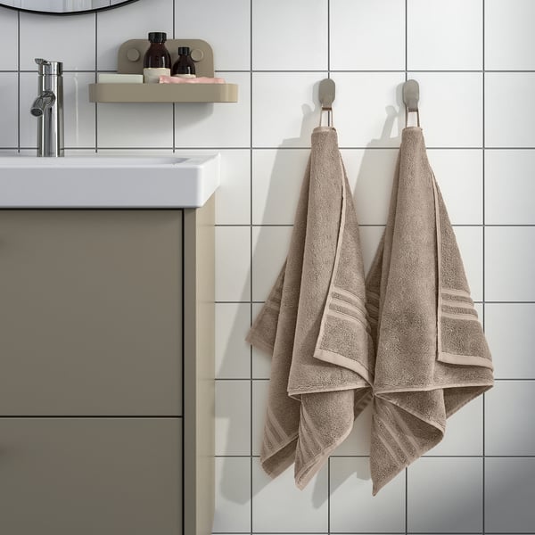 BROKGLIM Håndklæde, beige, 50x100 cm
