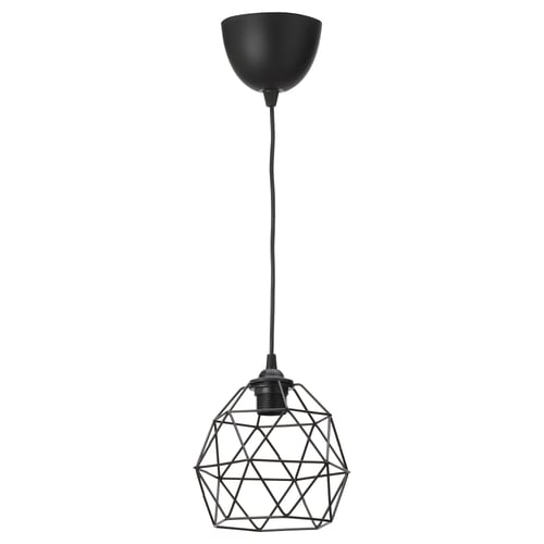 BRUNSTA / HAVSDJUP Loftlampe, sort, 20 cm