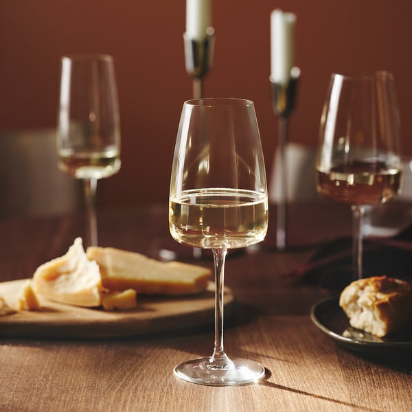 DYRGRIP Hvidvinsglas, klart glas, 42 cl