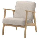 EKENÄSET Lænestol, egetræsmønstret/Kilanda lys beige