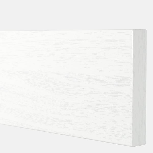 Hvid træpladedetalje. Moderne, slankt design med glat, holdbar finish.