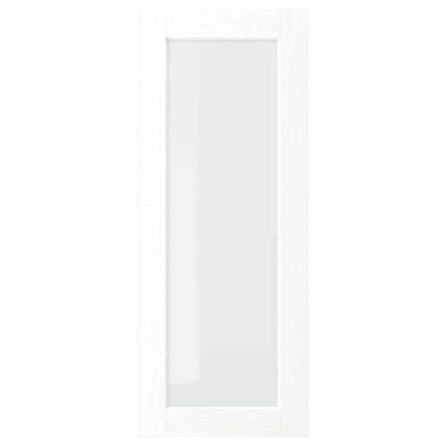 Hvid ENKÖPING skabslåge med glasmidte, slankt moderne design.