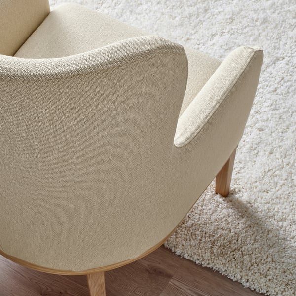 FAGERBACKEN Lænestol, Knäbäck lys beige