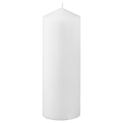 FENOMEN hvidt bloklys; ren, uparfumeret; cylindrisk form; Fremstillet af plantebaseret voks og paraffinvoks.