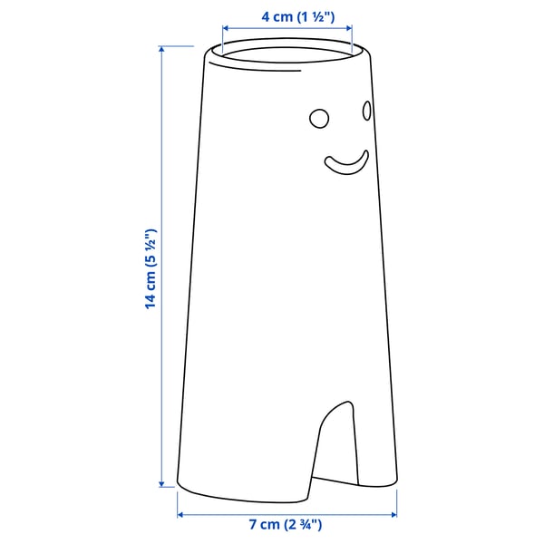 FRÖVÄXT Vase, gul, 14 cm